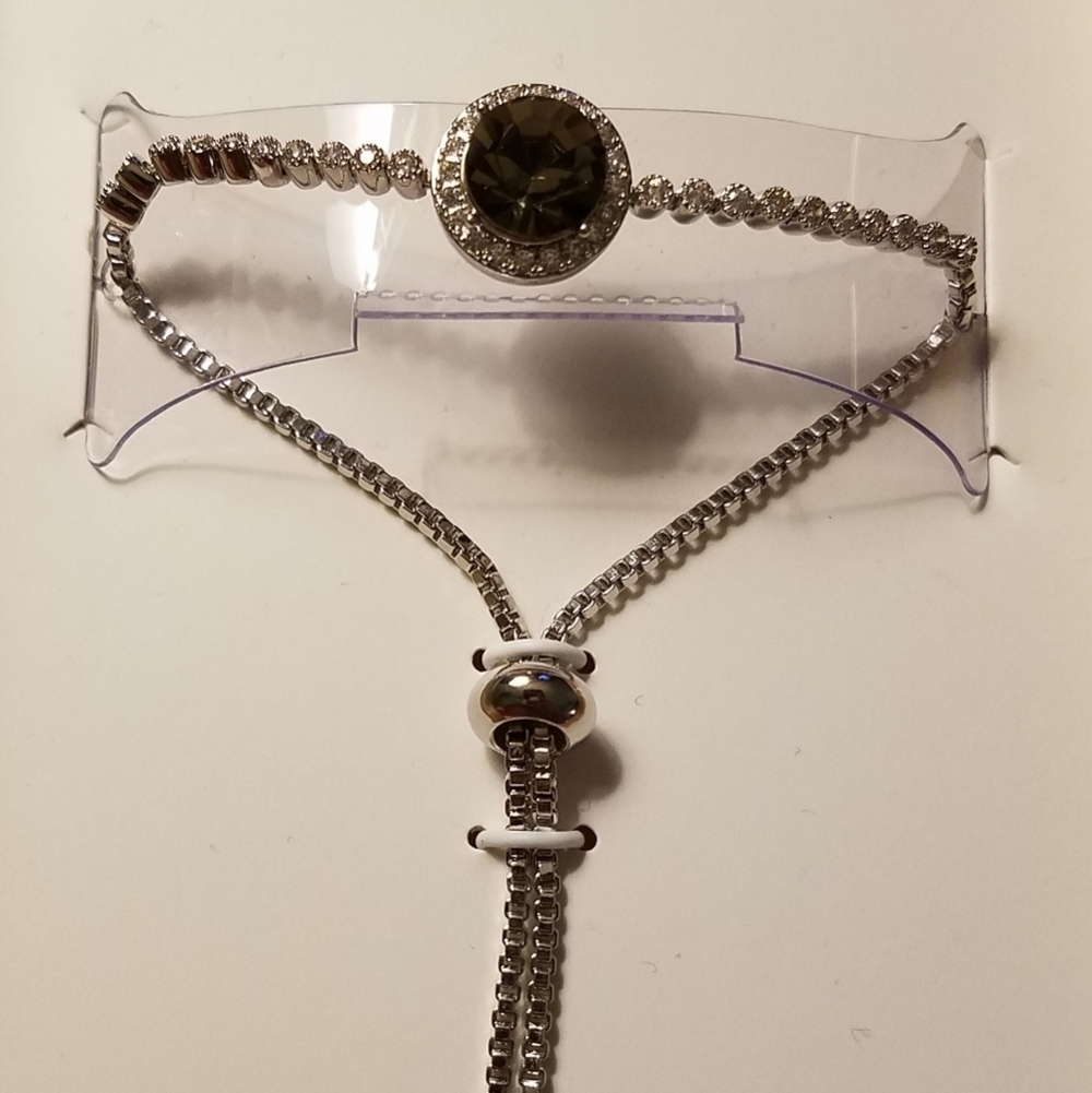 Believe by Brilliance Silver Plated Adj Bracelet